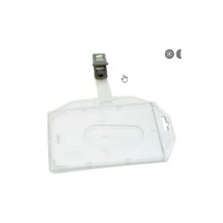 GAFETE PLASTICO SABLON 6X9CMS CON BROCHE RETRACTIL