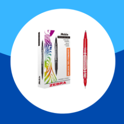 MARCADOR PERMANENTE ZEBRA MCKIE ROJO