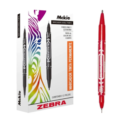 MARCADOR PERMANENTE ZEBRA MCKIE ROJO