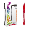MARCADOR PERMANENTE ZEBRA MCKIE ROJO