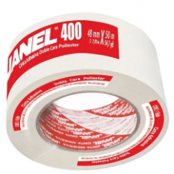 ADHESIVA CINTA 400 DOBLE CARA JANEL 48MMX50MTS POLIESTER