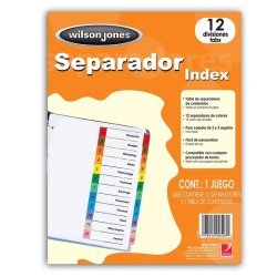 SEPARADOR BRISTOL WILSON JONES 12DIVISIONES CEJA COLORES