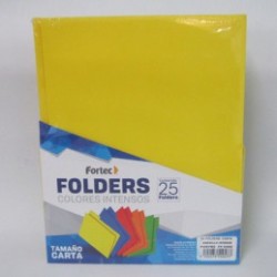 FOLDER CARTA FORTEC INTENSO AMARILLO 25PZ