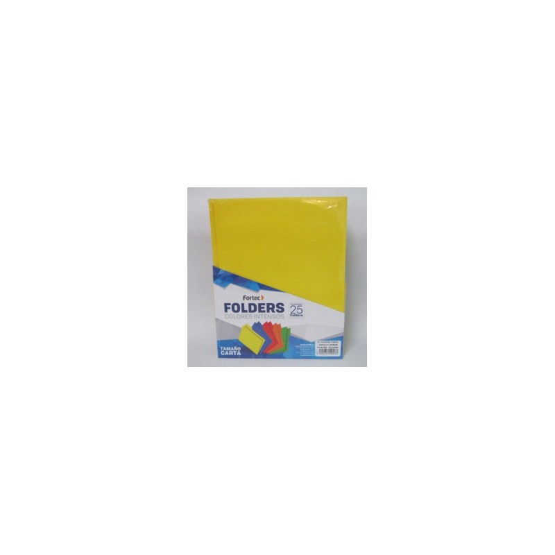 FOLDER CARTA FORTEC INTENSO AMARILLO 25PZ