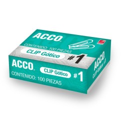 CLIP No 1 CUADRADO GOTICO ACCO 100PZ
