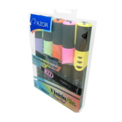 MARCADOR RESALTADOR VISION PLUS COLORES PASTEL CON 5PZ