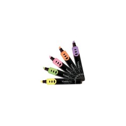 MARCADOR RESALTADOR VISION PLUS COLORES PASTEL CON 5PZ