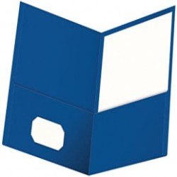 FOLDER META OFFICE CARTA A4 AZUL Y BLANCO OXFORD
