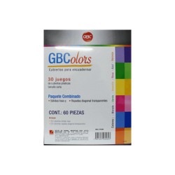 PASTAS GBC GBCCOLOR CARTA LISA Y RAYADA PAQUETE CON 30JUEGOS
