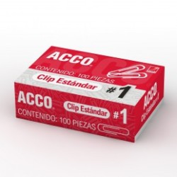 CLIPS No 1 STANDAR ACCO CAJA CON 100PZ