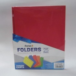 FOLDER CARTA FORTEC INTENSO ROJO CON 25PZ