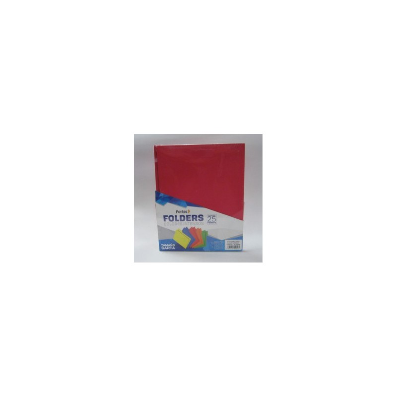 FOLDER CARTA FORTEC INTENSO ROJO CON 25PZ
