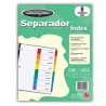 SEPARADOR BRISTOL WILSON JONES CON 8 DIVISIONES CEJA MULTICOLOR PLASTIFICADA (PIEZA)