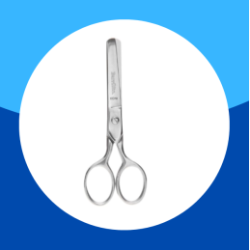 TIJERA PUNTA ROMA BARRILITO 4.5" ACERO INOX.