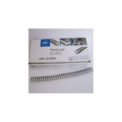 ESPIRAL GBC TWIN LOOP D NEGRO 7/16"90H 3:1 CJ 20PZ