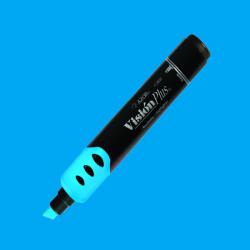 MARCADOR RESALTADOR AZOR VISION PLUS AZUL PUNTA CINCEL