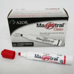MARCADOR AZOR MAGISTRAL CLASICO ROJO P/PIZARRON BLANCO