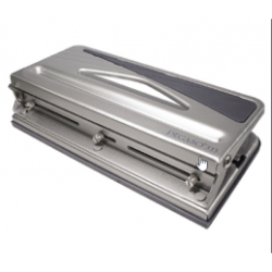 PERFORADORA PEGASO TRIPLE METALICA AJUSTABLE PLATA