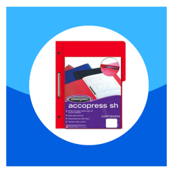 CARPETA T PRESSB OFICIO WILSON JONES BROCHE 8CMS ROJO 1/2 CEJA