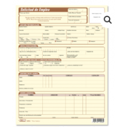 SOLICITUD DE EMPLEO CARTA 25HJ CANARIO PRINTAFORM