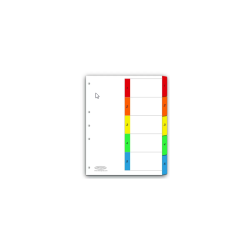 SEPARADOR BRISTOL WILSON JONES  CON 5 DIVISIONES CEJA MULTICOLOR PLASTIDFICADA (PIEZA)