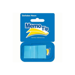 NOTAS ADHESIVAS MEMOTIP BANDERITAS 23X45MM 50H AZUL