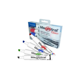 MARCADOR AZOR MAGISTRAL 4CLS CLASICO PARA PIZARRON BLANCO