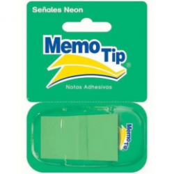 NOTAS ADHESIVAS MEMOTIP BANDERITAS 23X45MM 50H VERDES