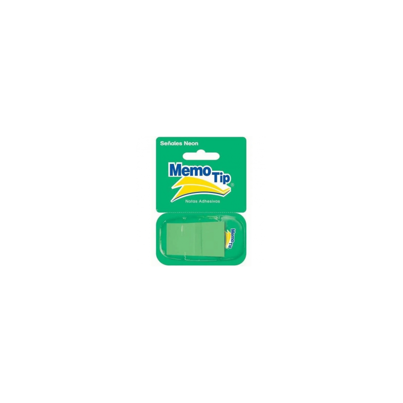 NOTAS ADHESIVAS MEMOTIP BANDERITAS 23X45MM 50H VERDES
