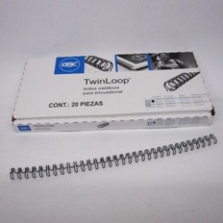 ESPIRAL GBC TWIN LOOP D NEGRO 5/16"60H 3:1 CJ 20PZ