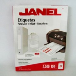ETIQUETA LASER+INKJET 2.5X10.2CMS 2000E J5261JANEL