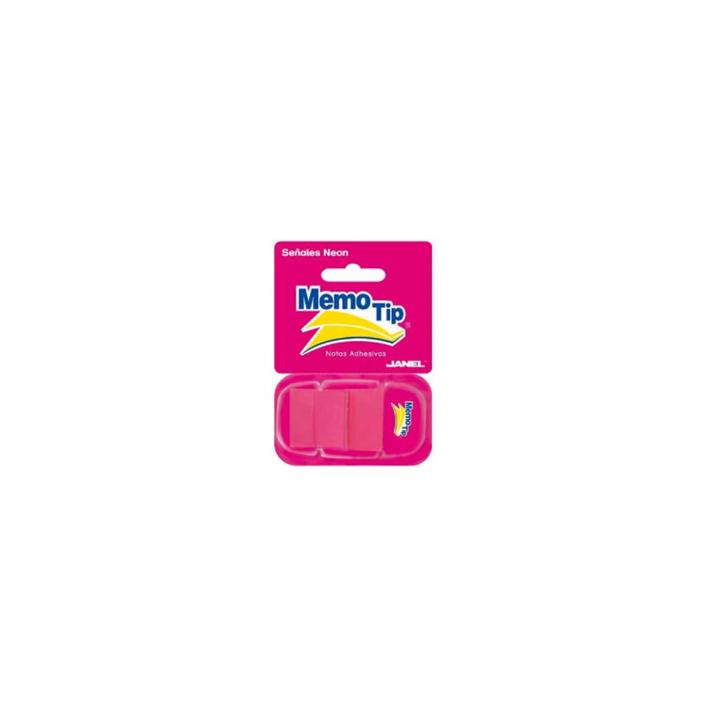 NOTAS ADHESIVAS JANEL MEMOTIP BANDERITAS 23X45MM 50H ROSA