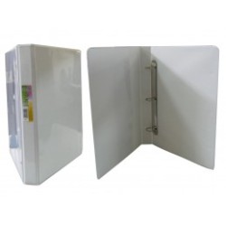 CARPETA VINIL KINERA PANORAMICA OFICIO ARILLO EN O DE 1" BLANCA