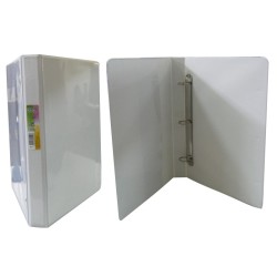 CARPETA VINIL KINERA PANORAMICA OFICIO ARILLO EN O DE 1" BLANCA