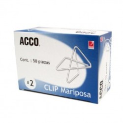 CLIP No 2 MARIPOSA GIGANTE ACCO 50PZ