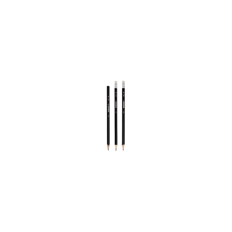 LAPIZ DE GRAFITO KORES TRIANGULAR NEGRO HB W ERASER