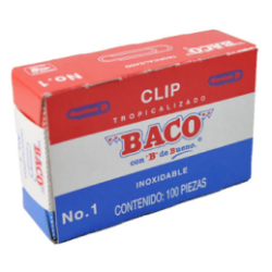 CLIPS TROPICALIZADO BACO No.1 100PZ