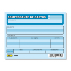 COMPROBANTE DE GASTOS 1/4 DE CARTA 50H AZUL PRINTAFORM