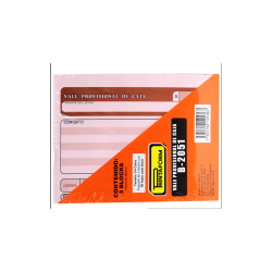 FORMATO VALE PROVICIONAL DE CAJA 1/4 CTA 50H ROSA PRINTAFORM