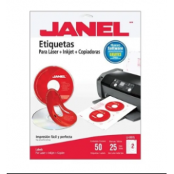 ETIQUETA LASER+INKJET 117 CDR DVD 50E J5931 JANEL