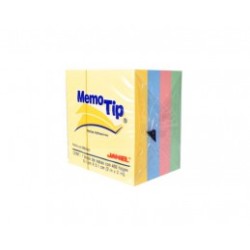NOTAS ADHESIVAS JANEL MEMOTIP MINICUBO PASTEL 2X2 400HJS
