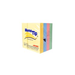 NOTAS ADHESIVAS JANEL MEMOTIP MINICUBO PASTEL 2X2 400HJS