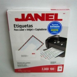 ETIQUETA LASER+INKJET 2.5X6.7CMS 3000E J5260 JANEL