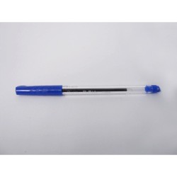 BOLIGRAFO MEDIANO AZOR 1.0MM AZUL TRANSPARENTE PIN POINT