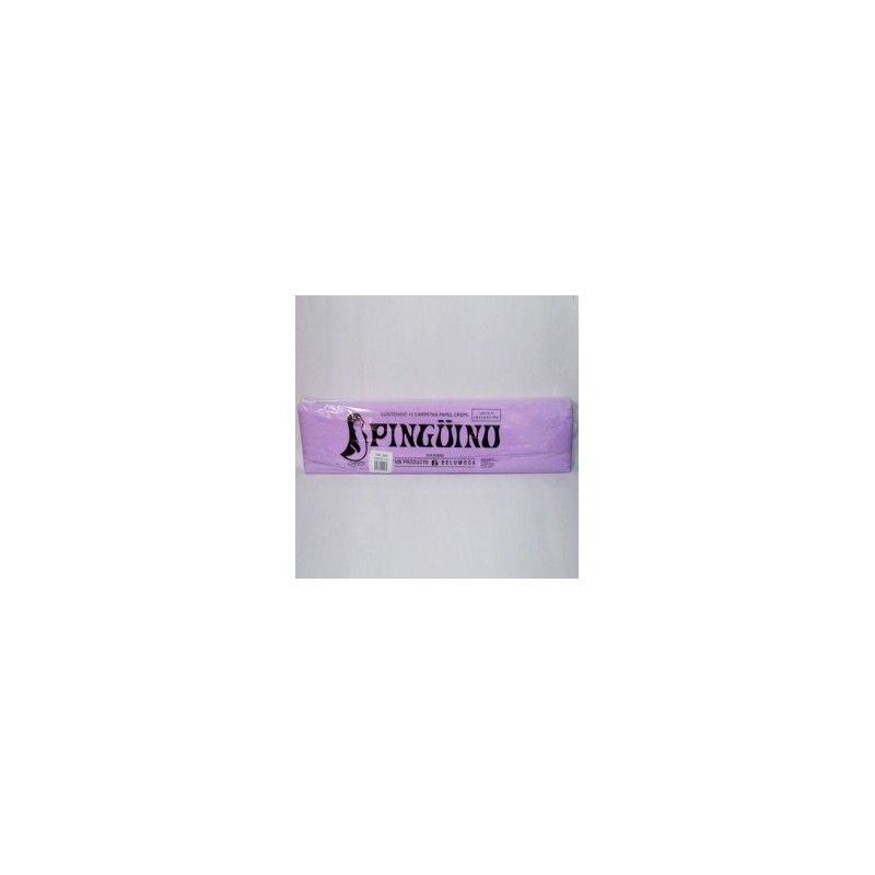 PAPEL CREPE 09 LILA PINGUINO 0.50X2MTS