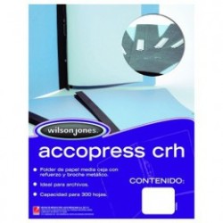 CARPETA T PRESSB CARTA CRH ACCO C/BROCHE 8CMS PERCALINA AZUL CLARO