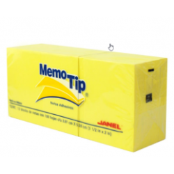 NOTAS ADHESIVAS JANEL MEMOTIP 1.5X2"100H AMARILLA