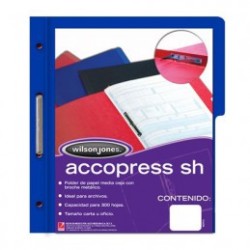 CARPETA T PRESSB CARTA MC ACCO C/BROCHE 8CMS SIN PERCALINA AZUL