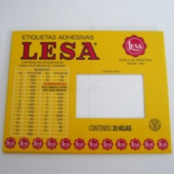 ETIQUETA CHICA BLANCA LESA 69X44MM 80