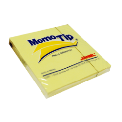 NOTAS ADHESIVAS JANEL MEMOTIP 3X3"100H AMARILLA